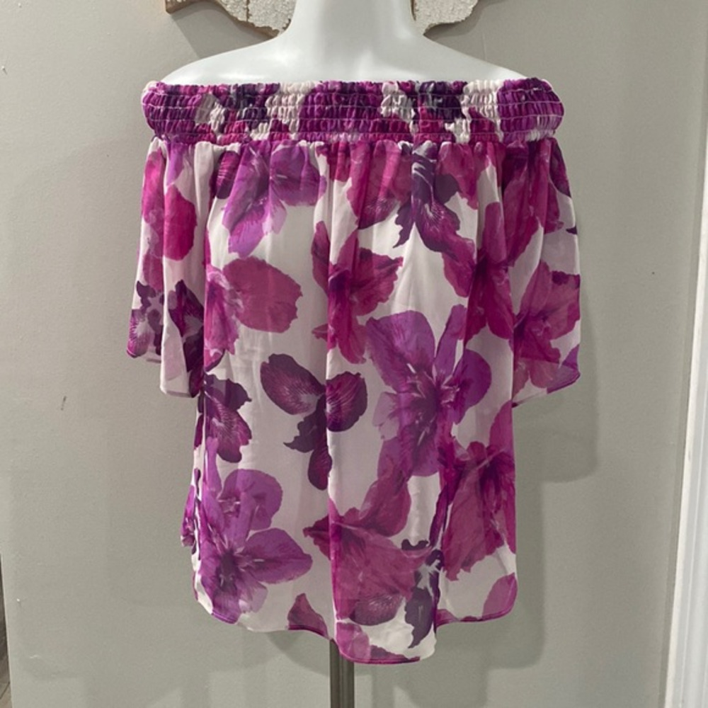 Rachel Roy Chiffon Off the Shoulder Blouse